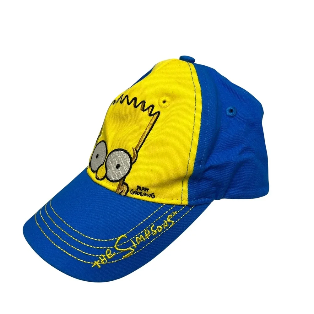 The Simpsons Bart Simpson Youth Baseball Hat Blue Yellow Universal Studios Cap
